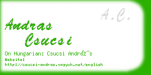 andras csucsi business card